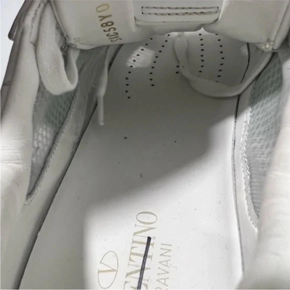 Valentino VL7N Leather Logo SneakersWhite Green Mens EU 41/US 8